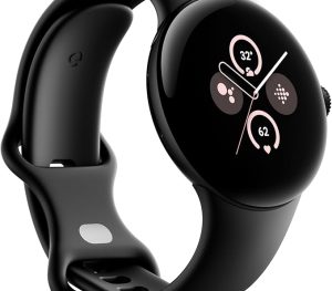 Google Pixel Watch 2 with the Best of Fitbit and Google - Heart Rate Tracking, Stress Management, Safety Features - Android Smartwatch, Matte Black Aluminum Case, Obsidian Active Band - LTE (Renewed)